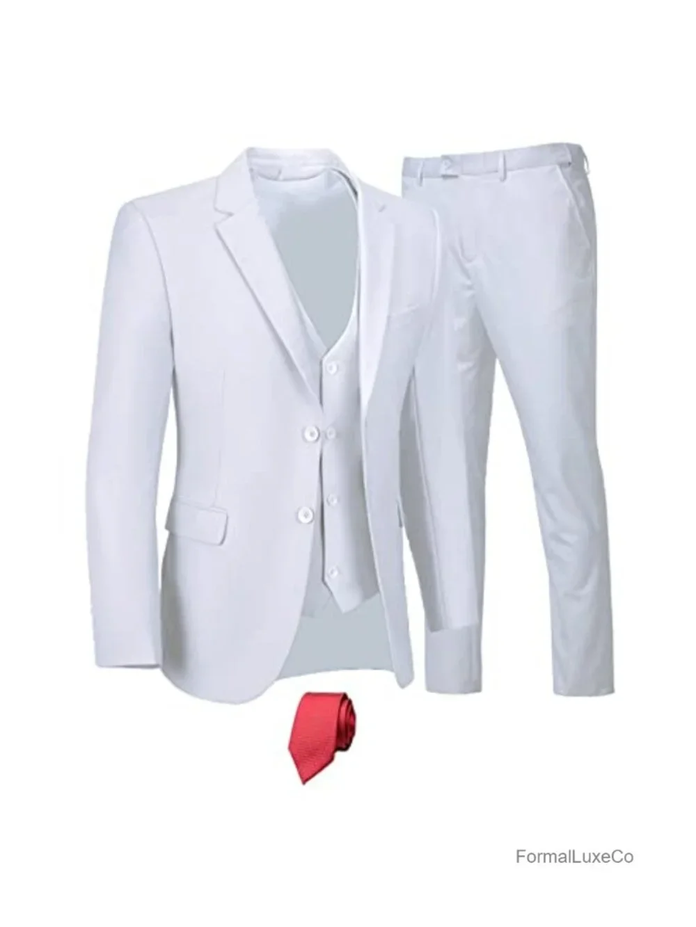 Men's 3 Piece Slim Fit Suit Set Formal Wedding Business Tuxedo Jacket Vest